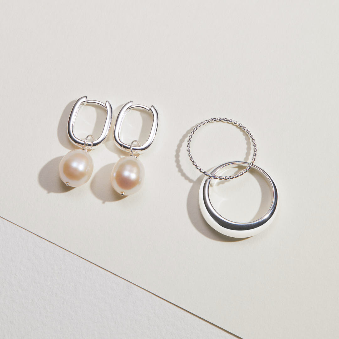 Silver-Tone Plain Dome Ring