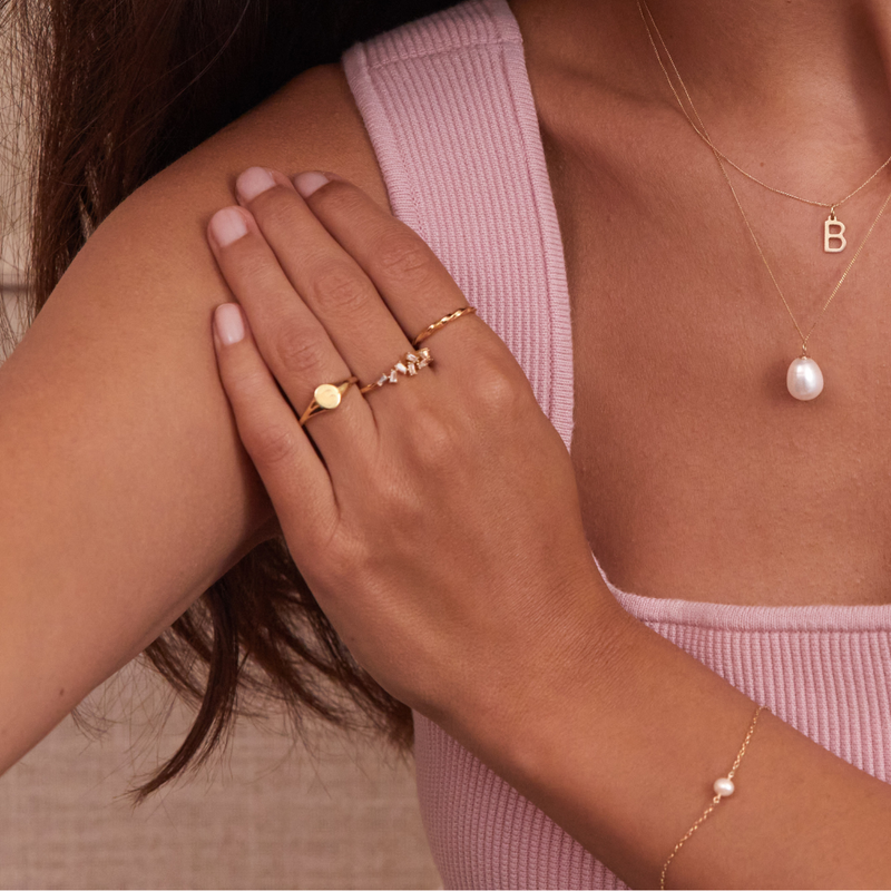 Gold Diamond Style Baguette Ring