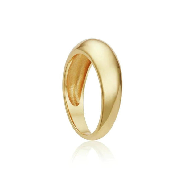 Gold Plain Dome Ring
