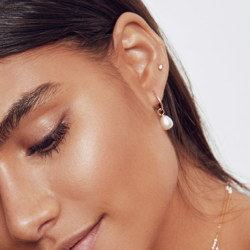 Gold Small Diamond Style Stud Earrings