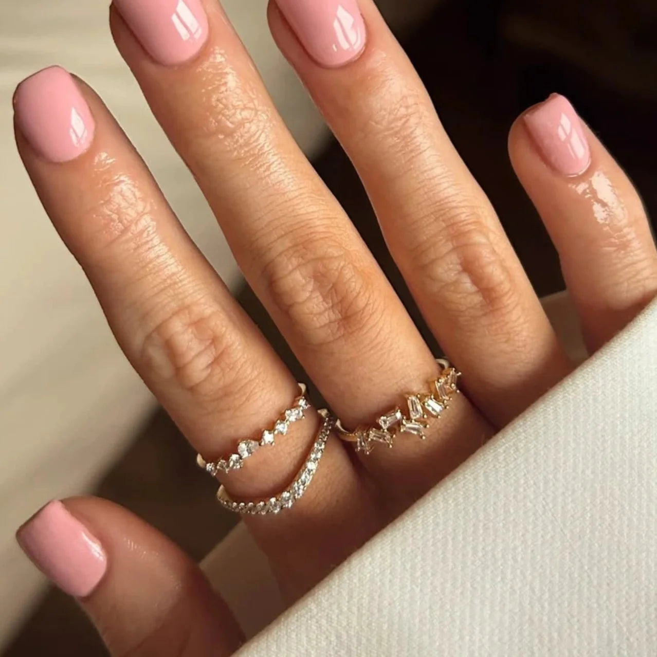 Gold-Tone Crystal-Style Cluster Ring