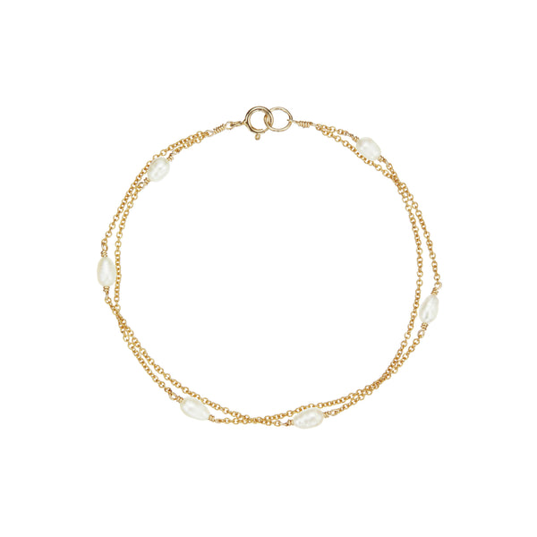 Gold Layered Seed Pearl Bracelet