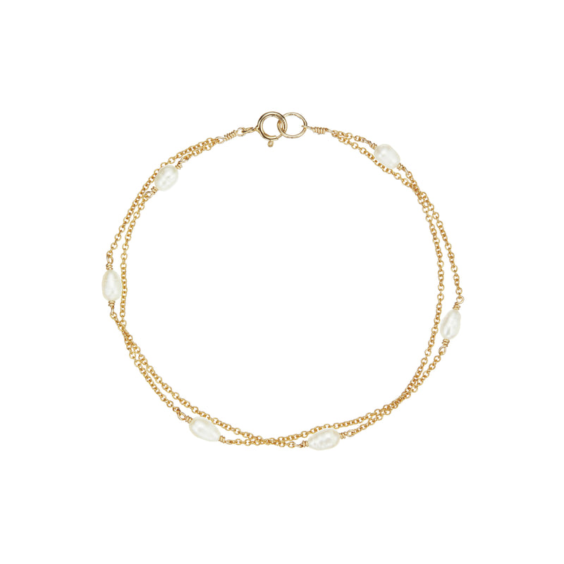 Gold Layered Seed Pearl Bracelet
