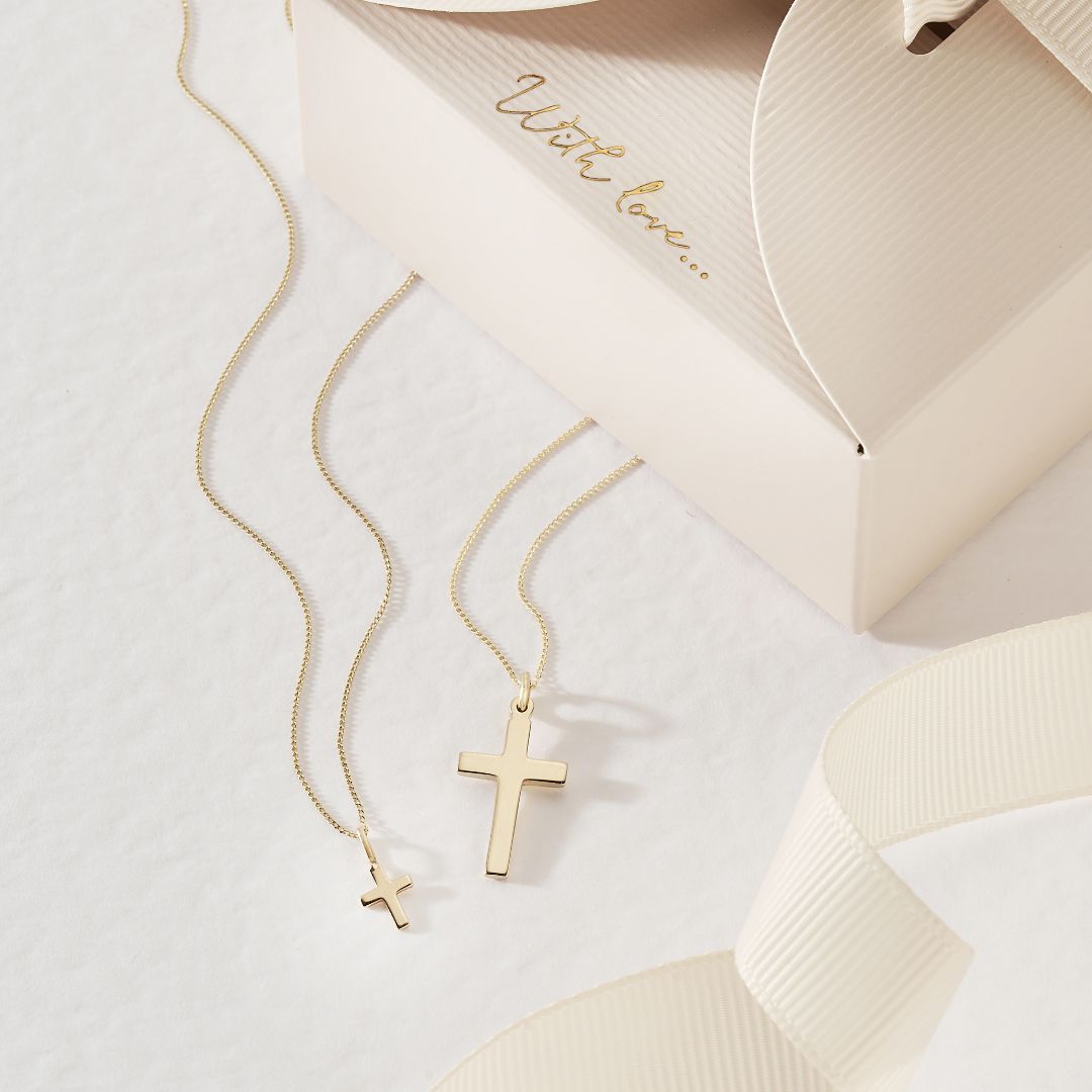 Gold-Tone Tiny Cross Necklace