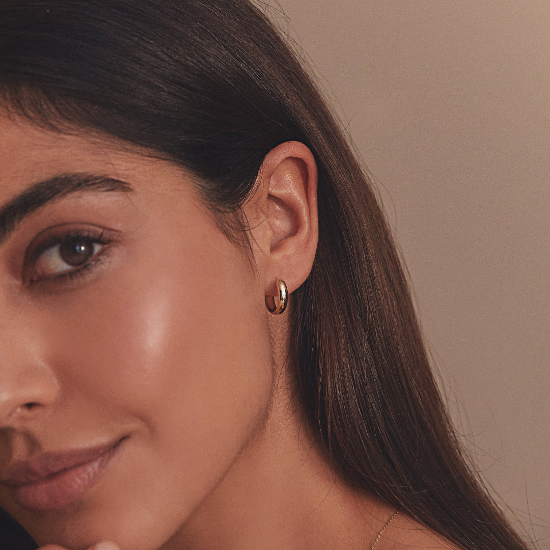 Silver-Tone Plain Hoop Earrings