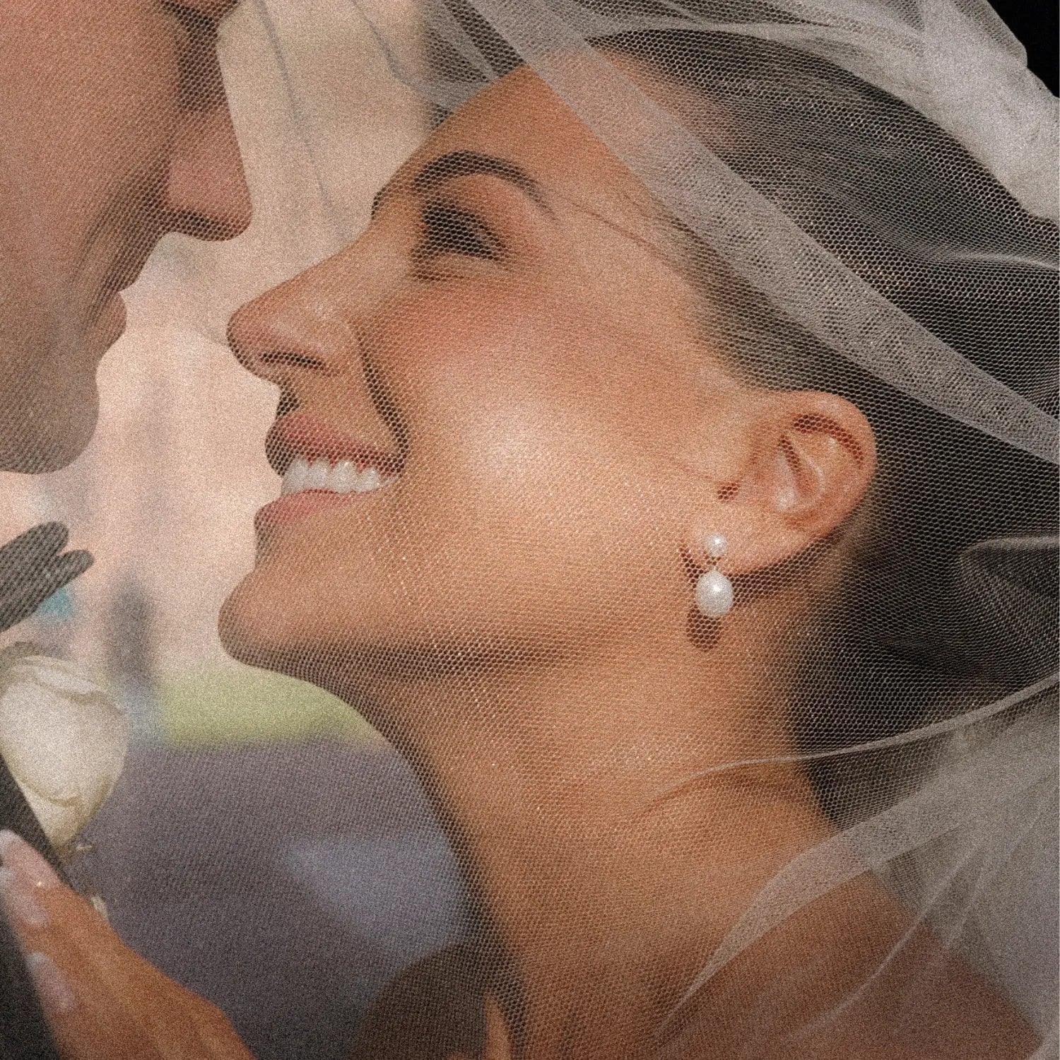Silver-Tone Double Pearl-Style Drop Stud Earrings