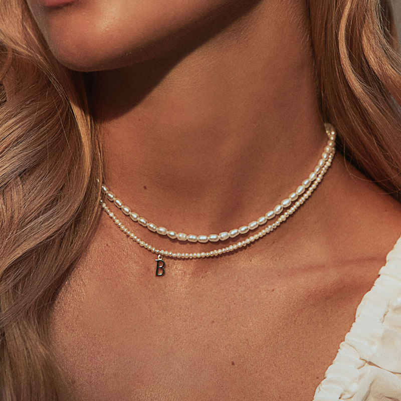 Silver Seed Pearl Choker