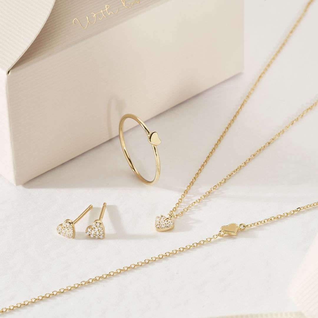 Gold-Tone Tiny Heart Ring