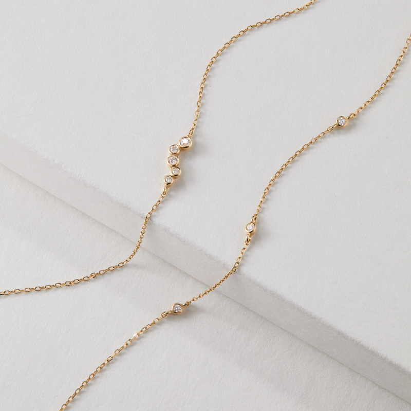 Silver Diamond Style Wave Bracelet