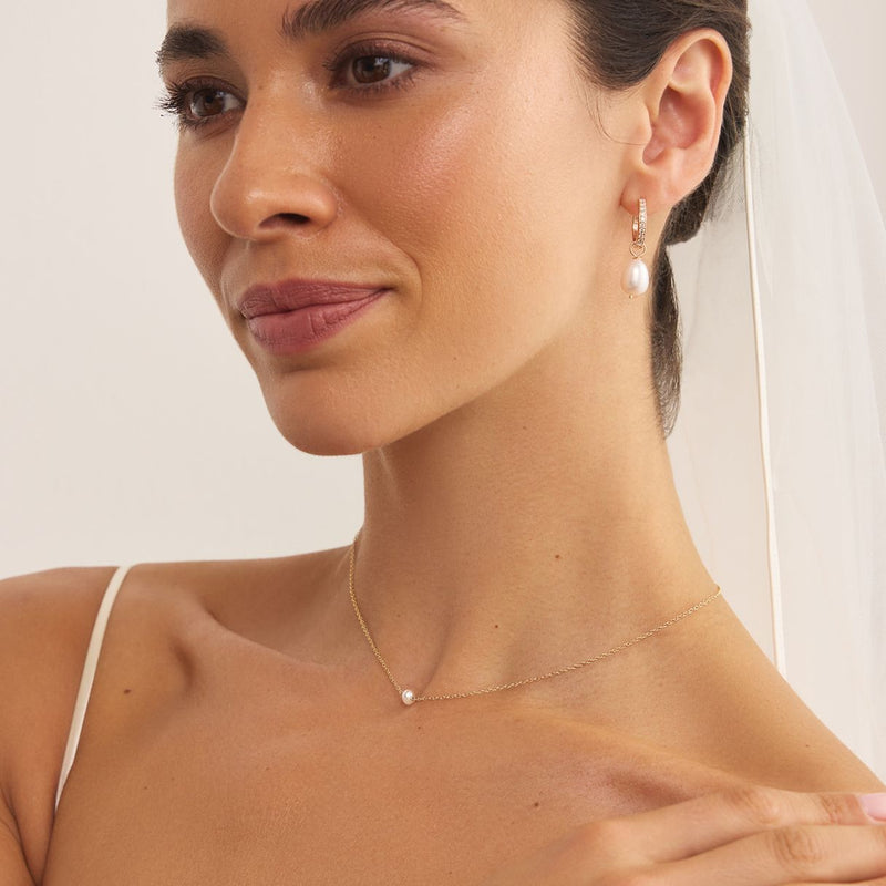 Gold Single Pearl Choker