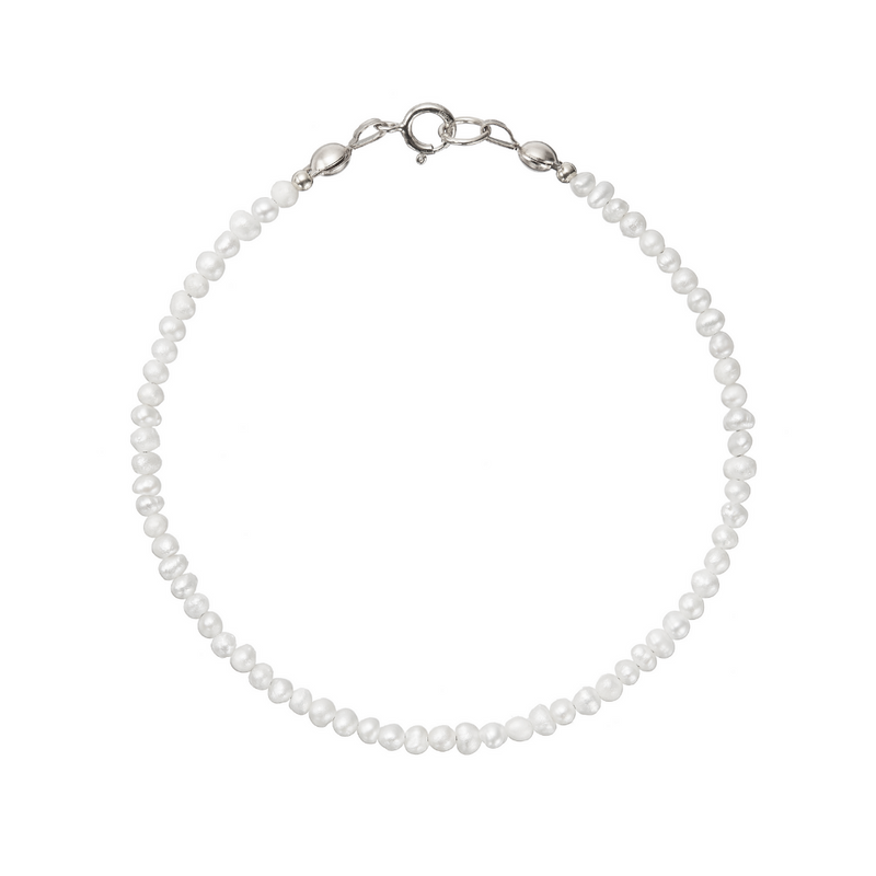Silver Small Pearl Bracelet