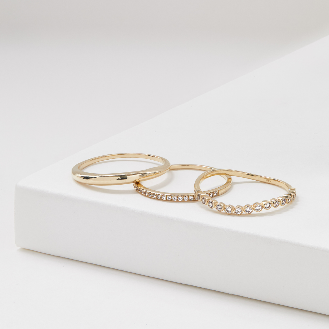 Silver-Tone Mini Dome Ring