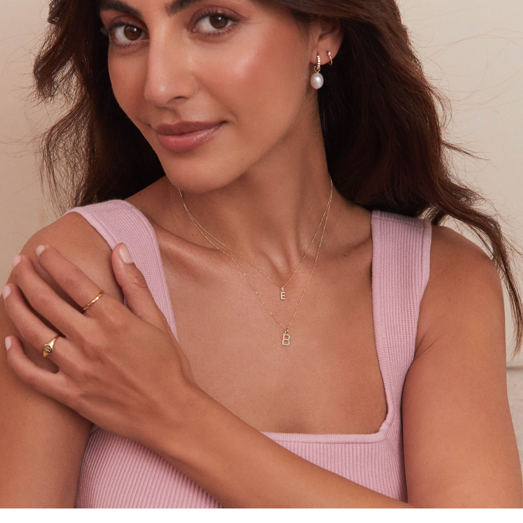 Gold-Tone Crystal-Style Lobe Hoop Stud Earrings