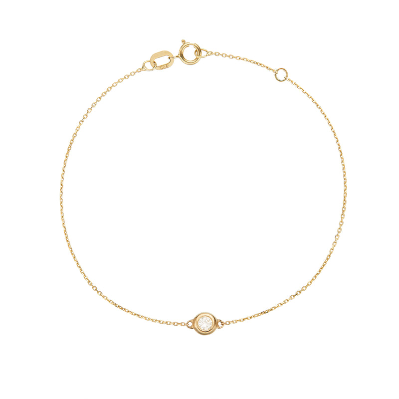 Solid Gold Floating Diamond Bracelet