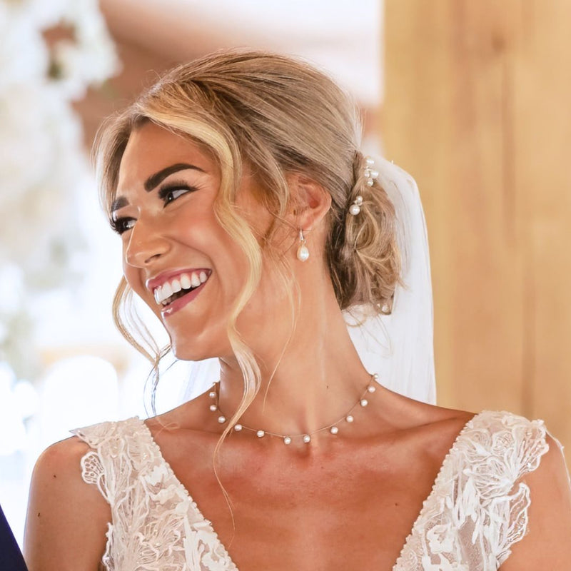 Gold Pearl Drop Choker