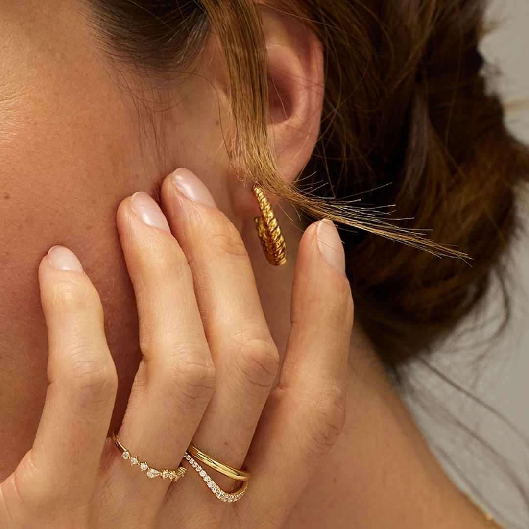 Gold-Tone Mini Dome Ring