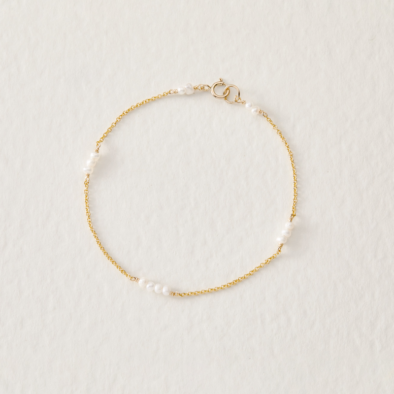 Rose Gold Mini Pearl Bracelet