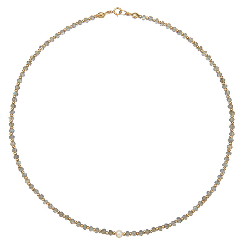 Gold Labradorite Gemstone Choker