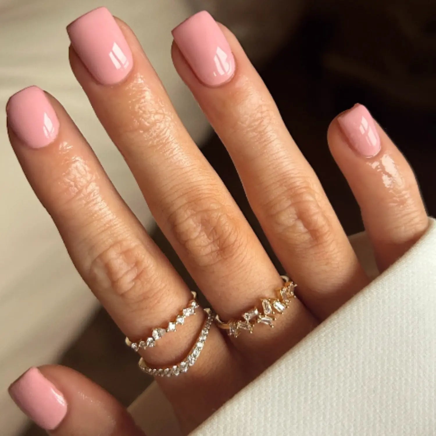 Gold-Tone Crystal-Style Curved Ring