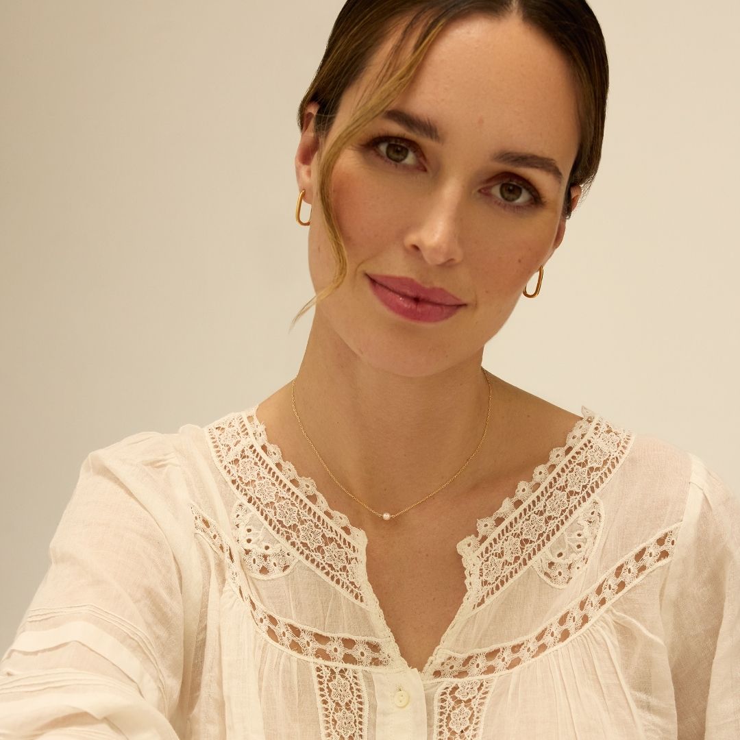 Gold-Tone Long Thin Rectangle Hoop Earrings