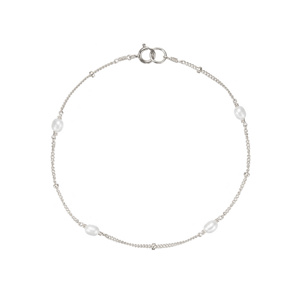 Silver Seed Pearl Satellite Bracelet