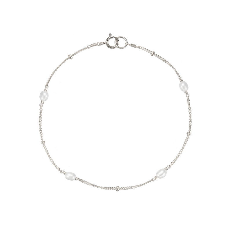 Silver Seed Pearl Satellite Bracelet