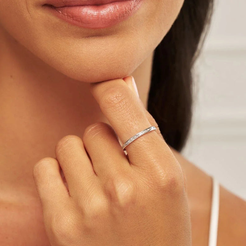 Silver Diamond Style Baguette Eternity Ring