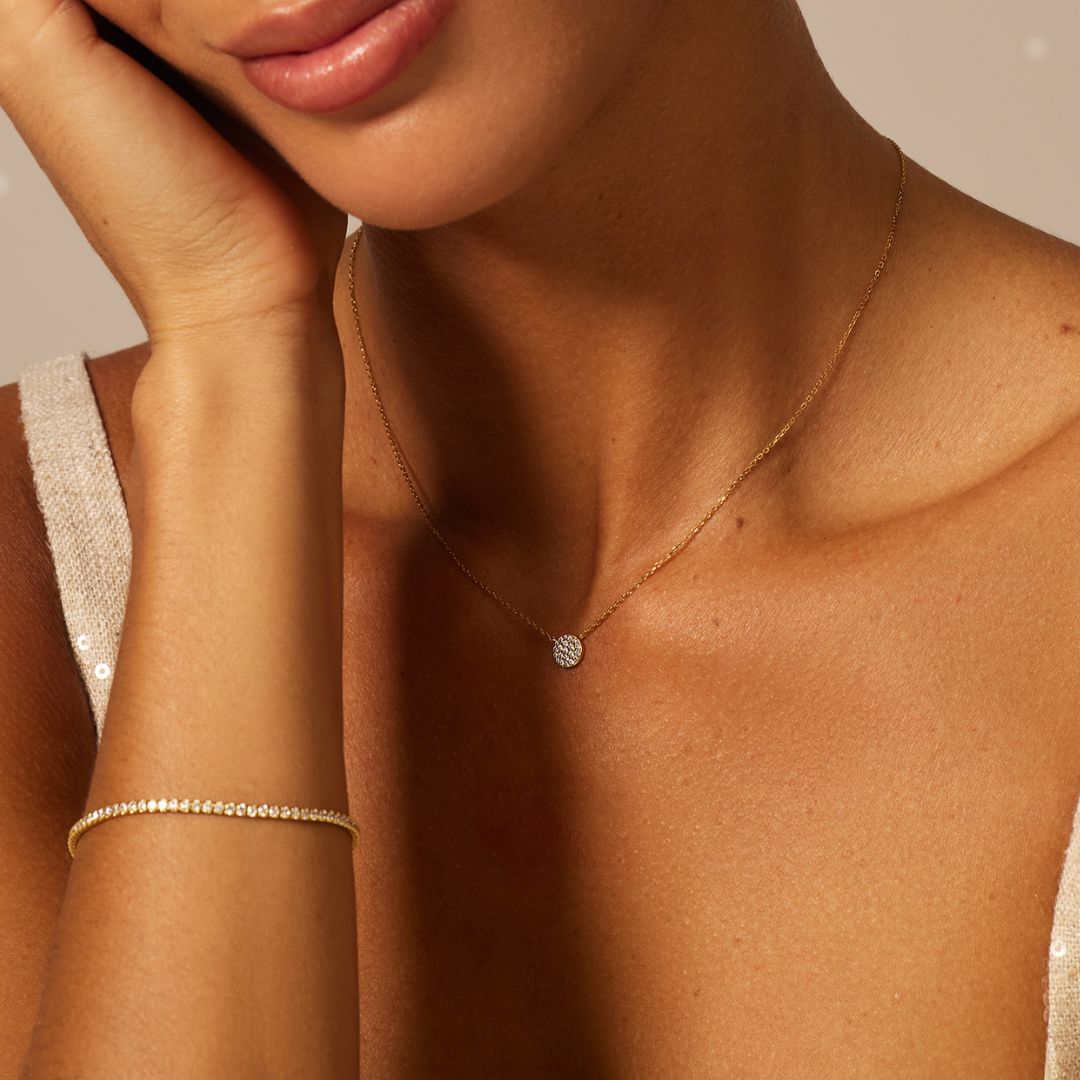 Gold-Tone Crystal-Style Tennis Bracelet