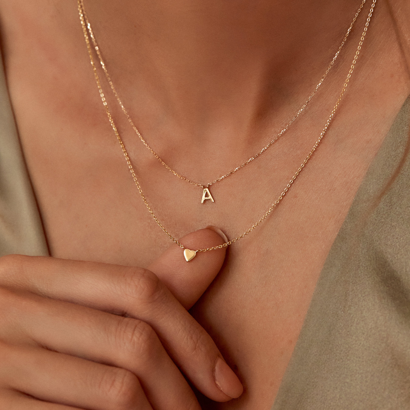Gold Tiny Heart Necklace