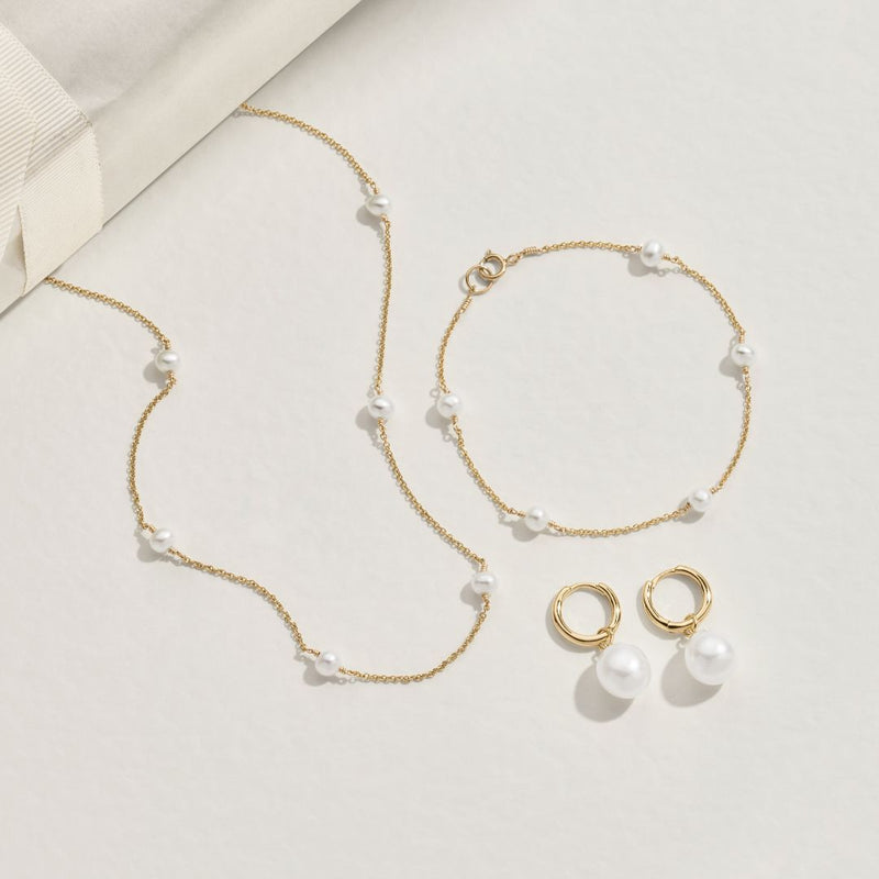 Gold Ten Pearl Choker