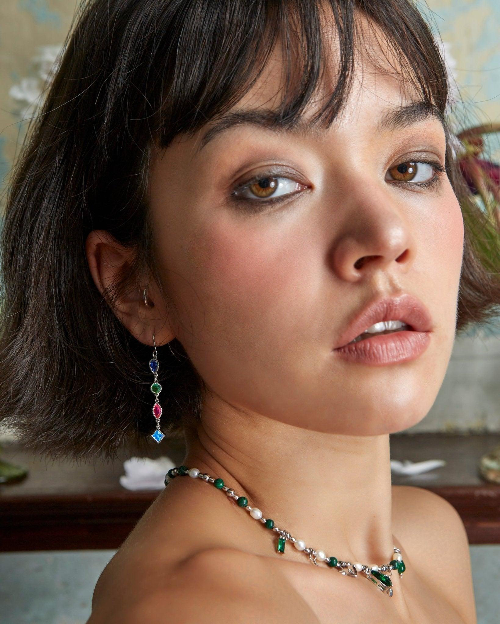 Audrey Heart Pendant Necklace in Silver-Tone