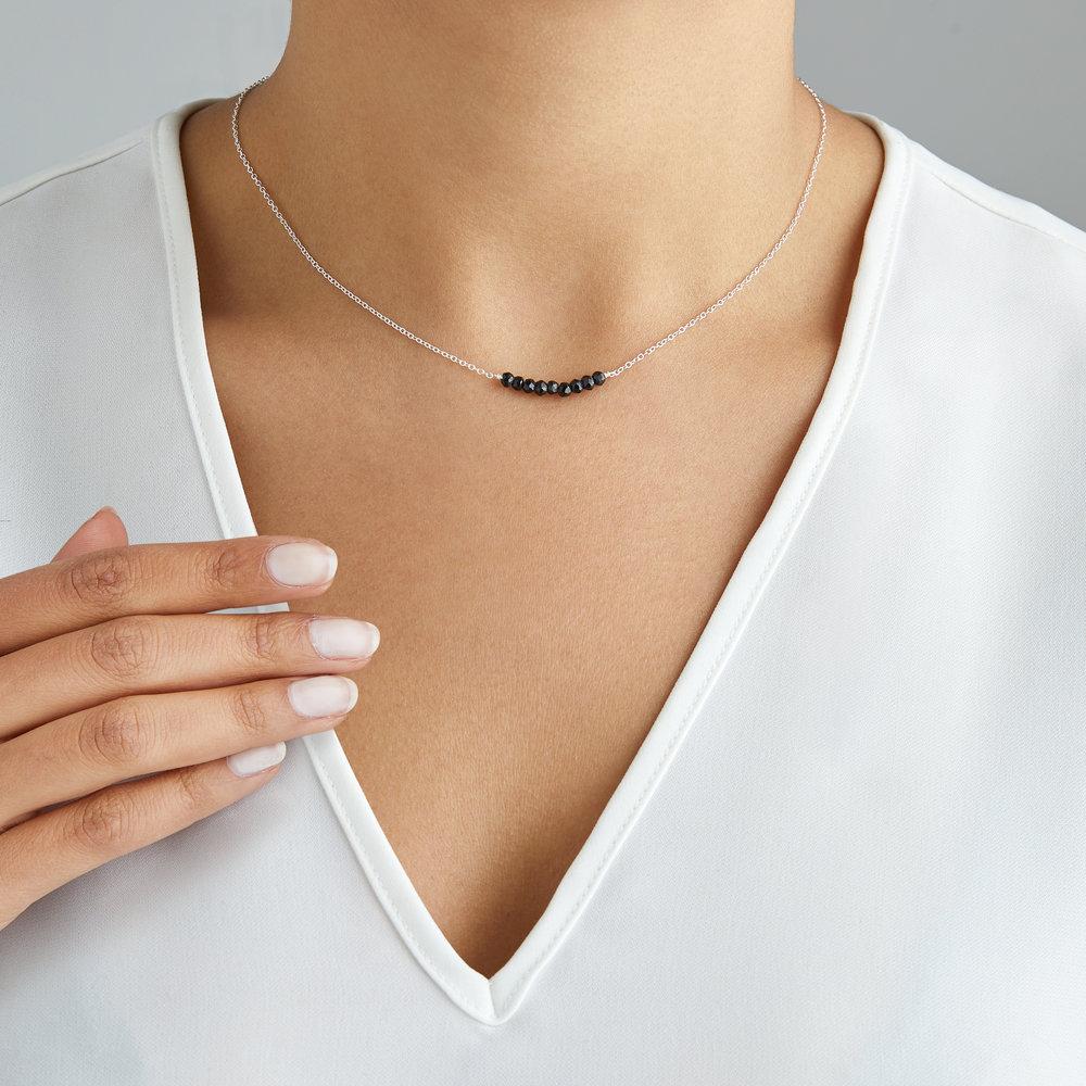 White Gold-Tone Crystal Cluster Choker