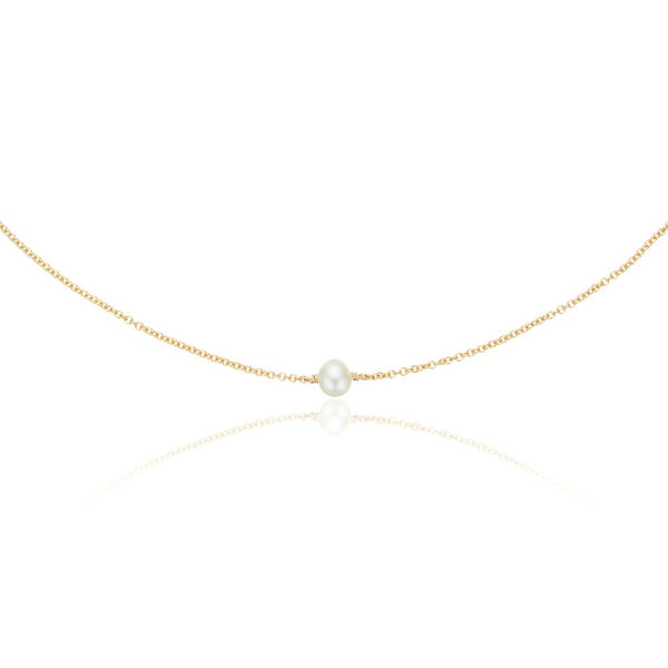 Gold Single Pearl Choker