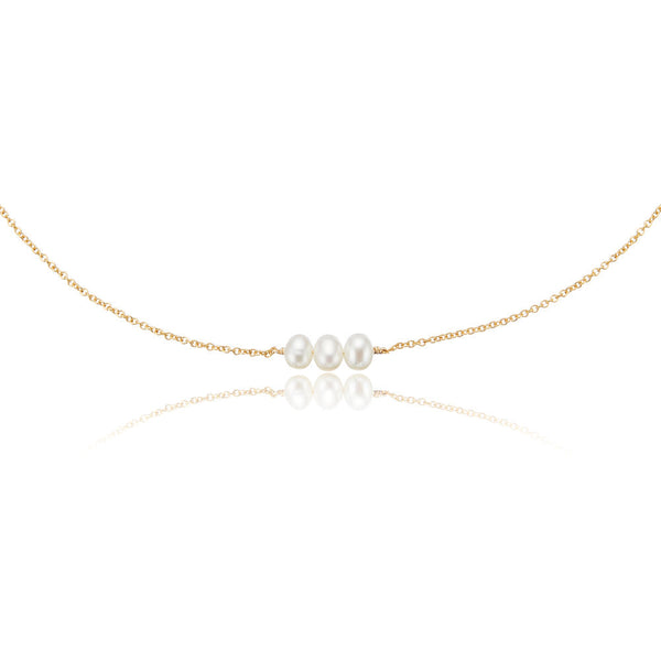Gold Pearl Cluster Choker