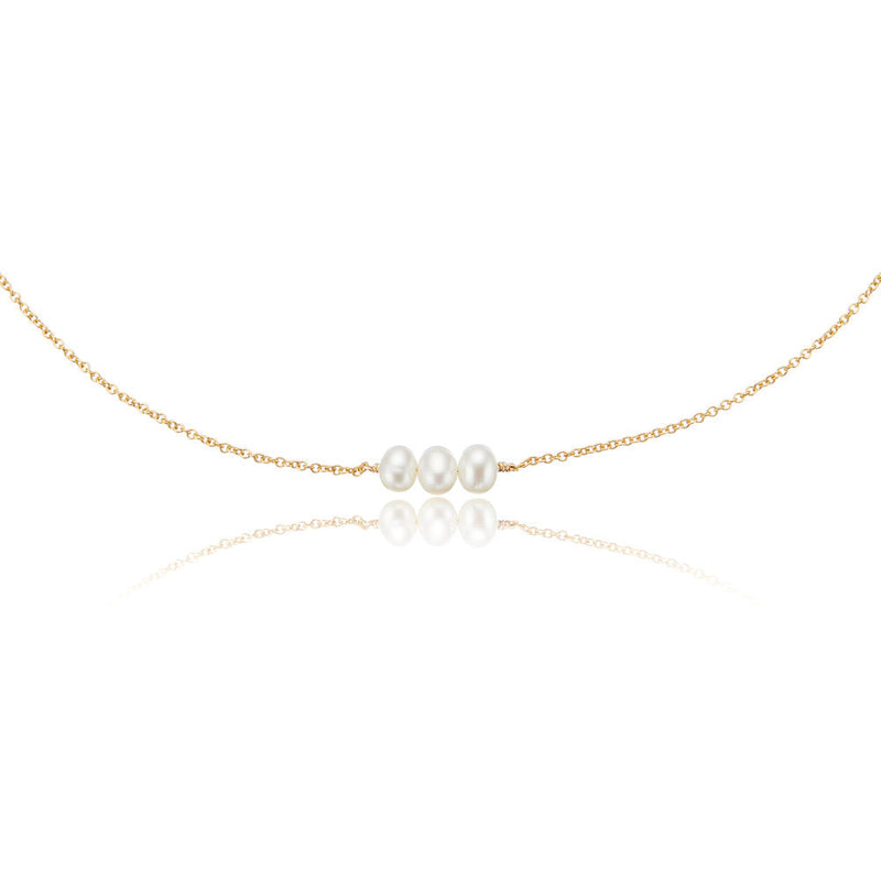 Gold Pearl Cluster Choker