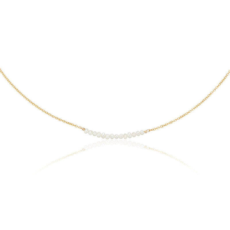 Gold Small Pearl Cluster Choker