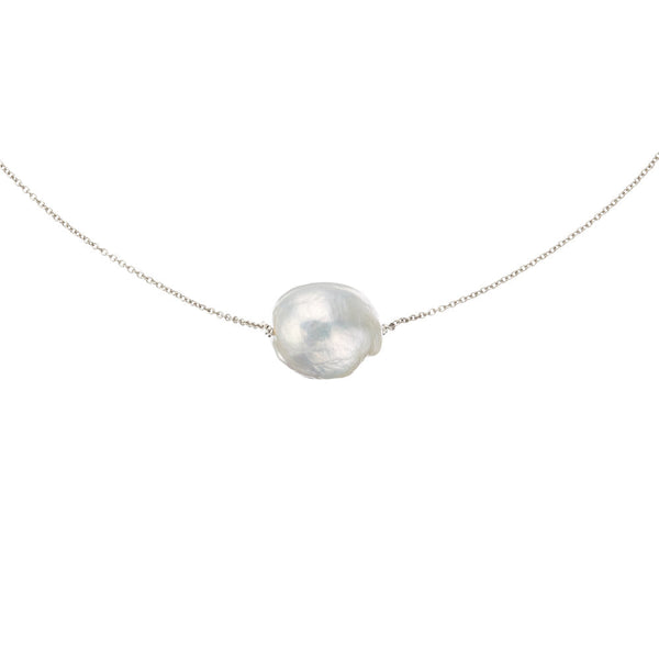Silver Large Baroque Pearl Choker