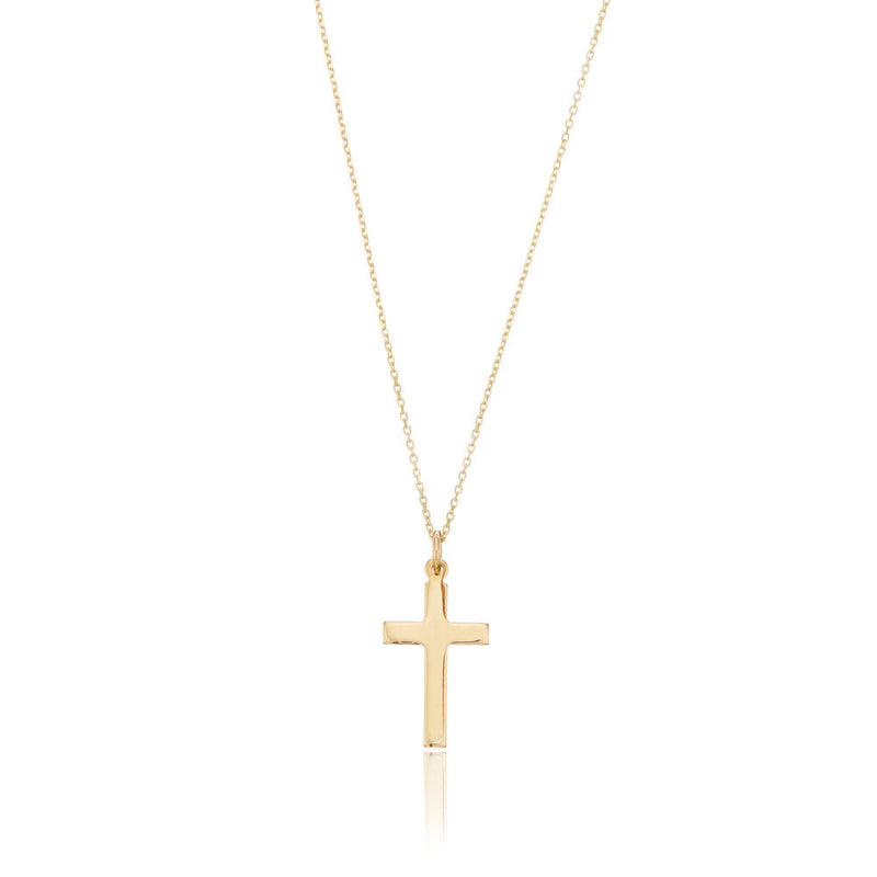 Solid Gold Cross Necklace