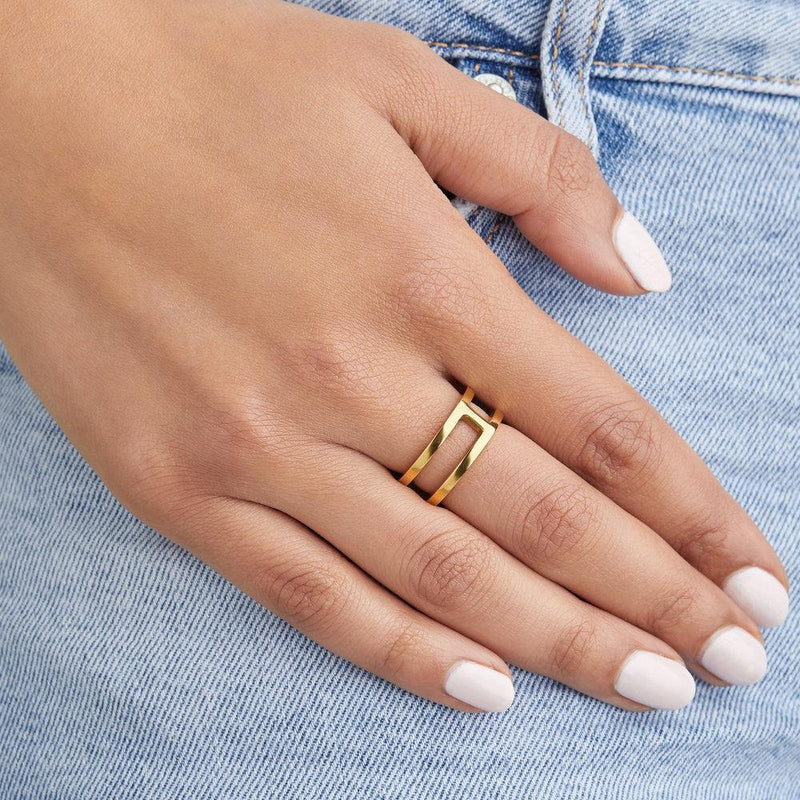Rose Gold Double Band Ring