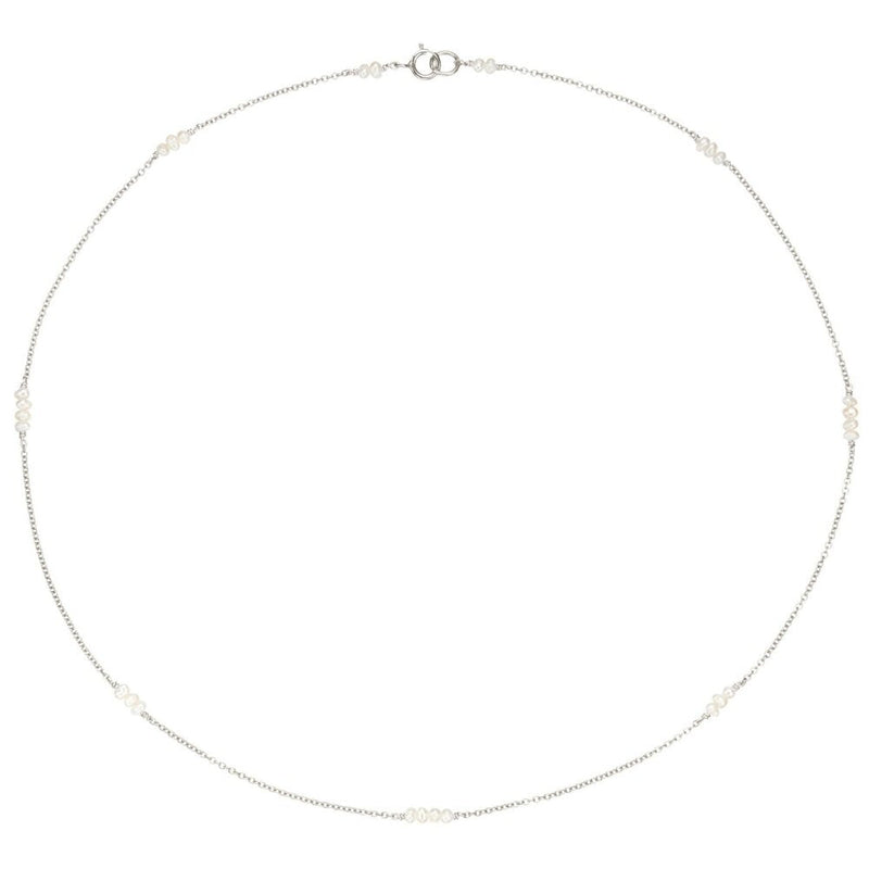 Silver Mini Pearl Choker