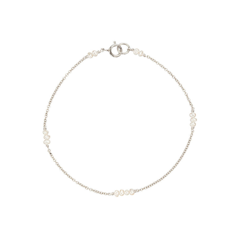 Silver Mini Pearl Bracelet