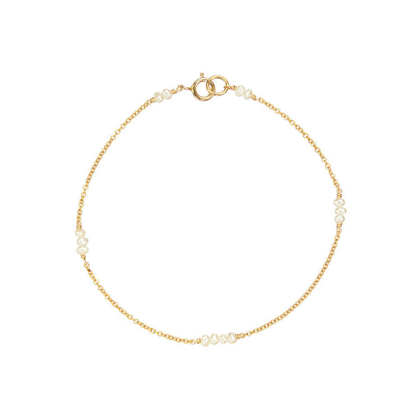 Gold Mini Pearl Bracelet