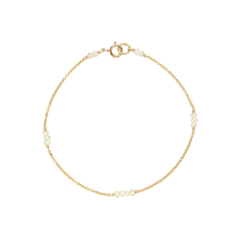 Gold Mini Pearl Bracelet