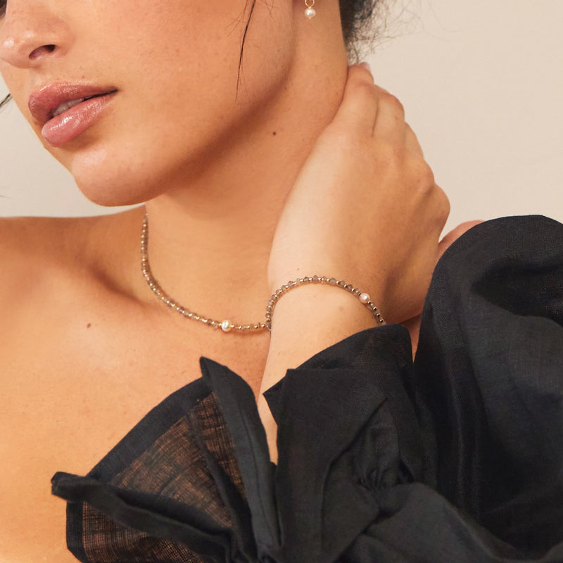 Gold Labradorite Gemstone Choker