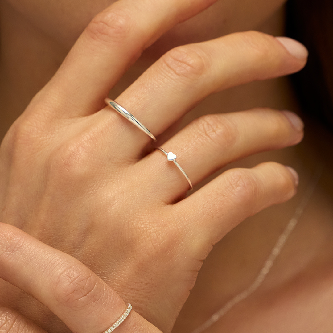 Gold-Tone Tiny Heart Ring