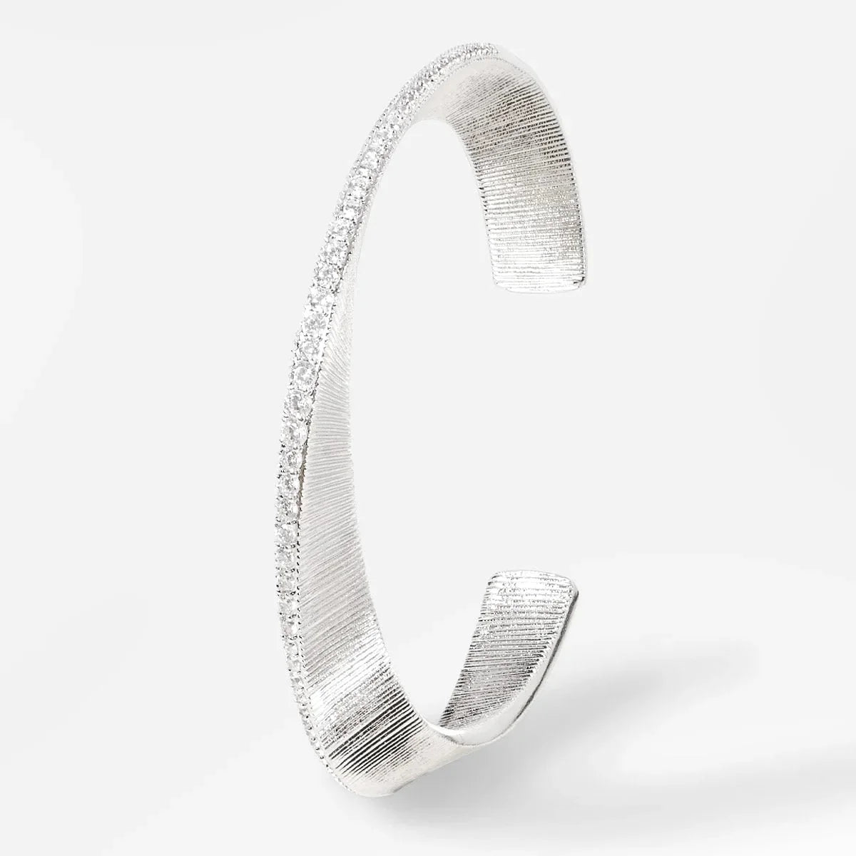 Crystal-Style Arc Cuff Bracelet in Gold-Tone &amp; Silver-Tone