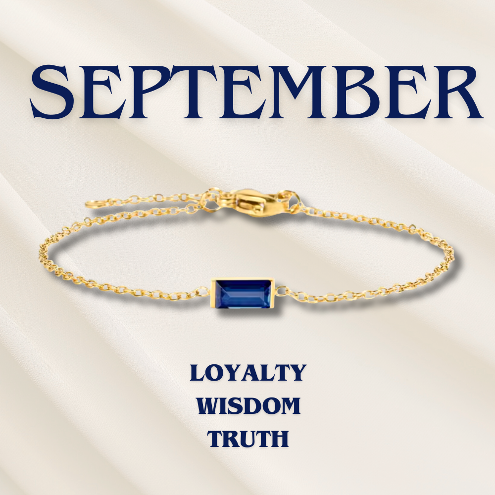 Gold-Tone Multicolor Birthstone-Style Crystal Chain Bracelet for Women Gift