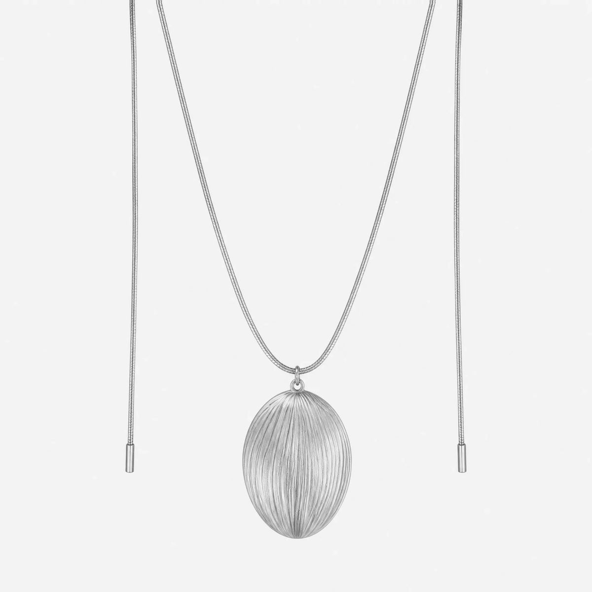 Gold-Tone Sculpted Seed Pendant Necklace