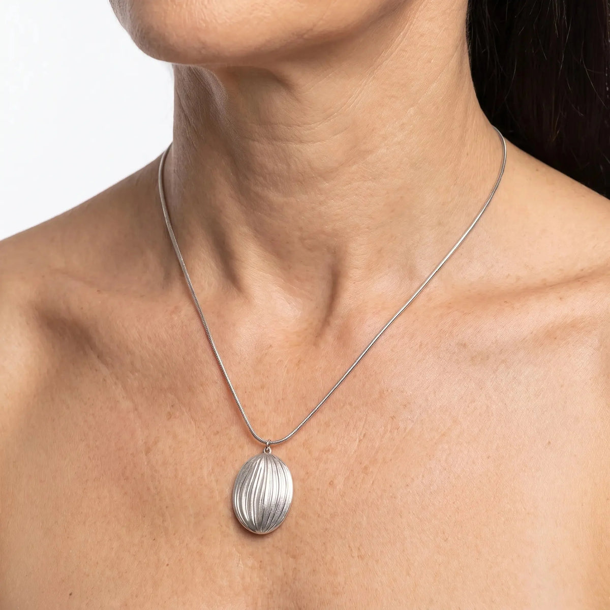 Gold-Tone Sculpted Seed Pendant Necklace