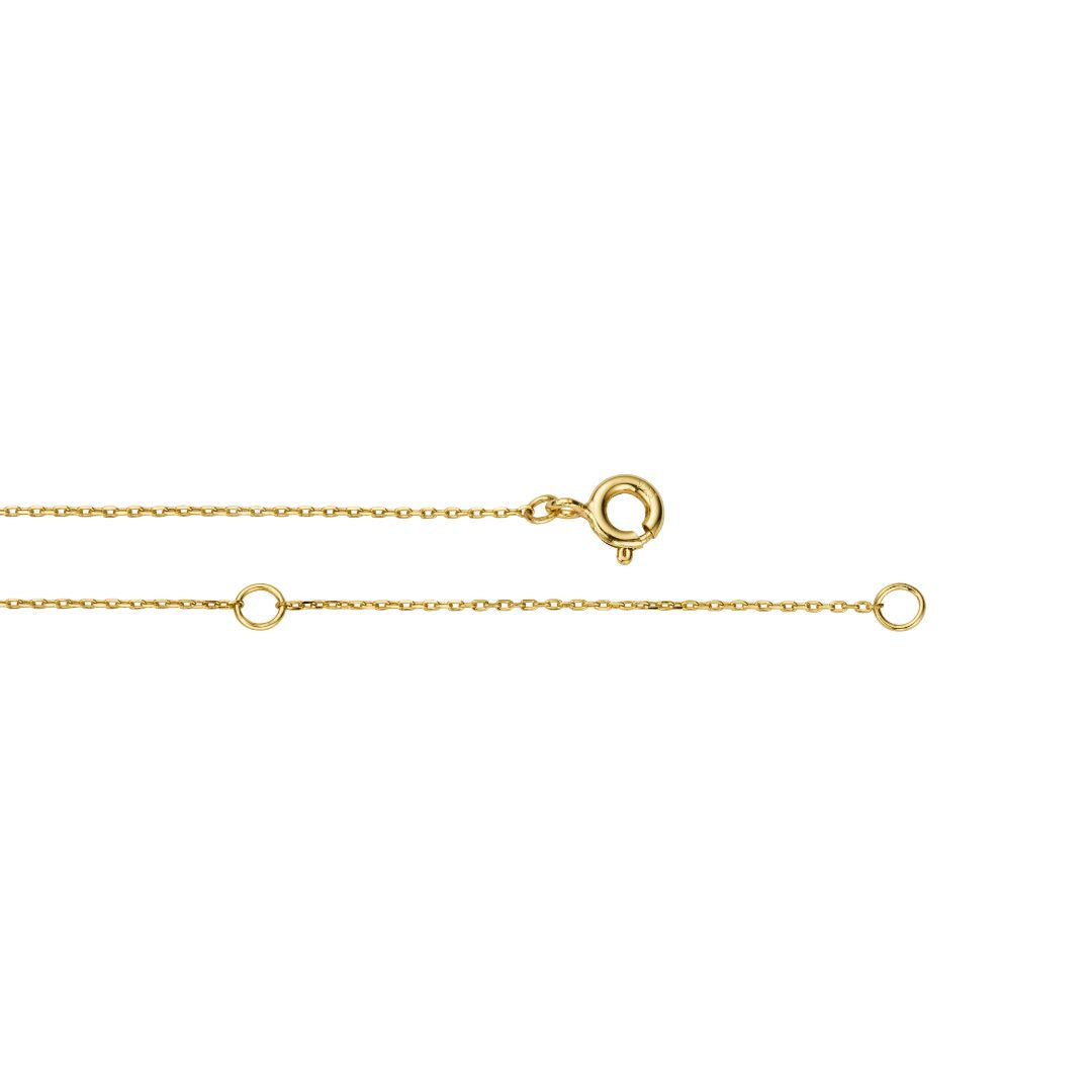 Gold-Tone Crystal-Style Flower Necklace